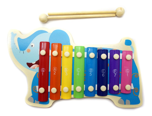 Xilofón Infantil Animales Musical Madera Instrumento N07