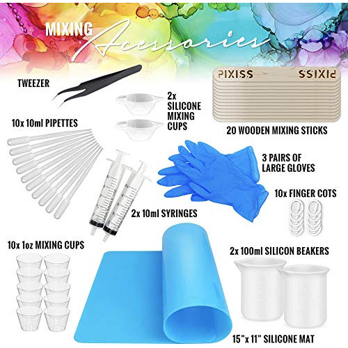 Kit Resina Epoxi 1:1 240ml C/u Para Manualidades Y Joyas