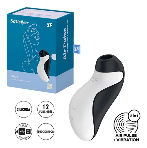 Succionador Y Vibrador 2 En 1 Satisfyer Orca Usb + Gel