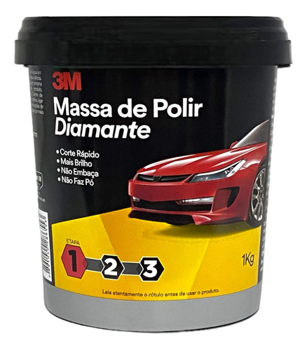 Massa Diamante 1kg Polidor Base Agua 3m