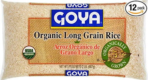 Goya Foods Orgánica Arroz Blanco, De 32 Onzas (paquete De 12