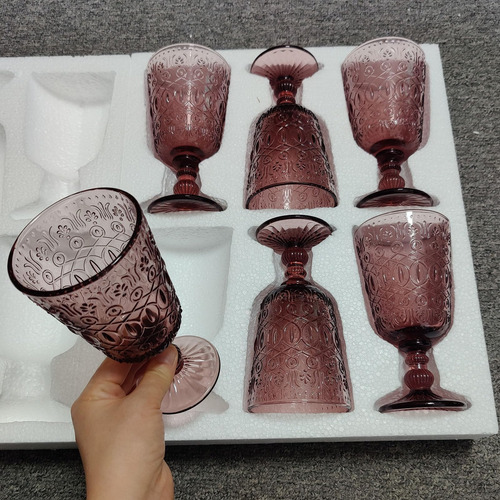 Copos Vintage Taganov Taças De Água Roxa Para Beber Taças De