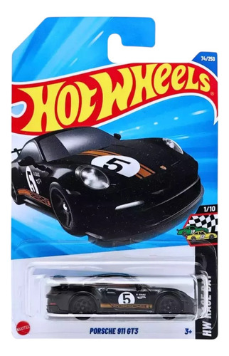 Hotwheels 1:64 Porsche 911 Gt3 Metal Coleccionable Negro