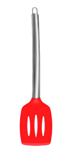 Espátula De Silicone C/ Cabo De Metal - Vermelho