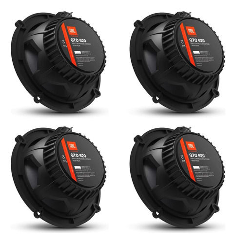 Kit 4 Alto Falante Jbl Harman 6'' Coaxial Gto 629 120 Wrms