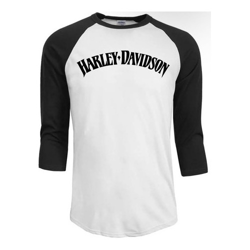 Polera Harley Davidson Puro Algodón Raglan (16)