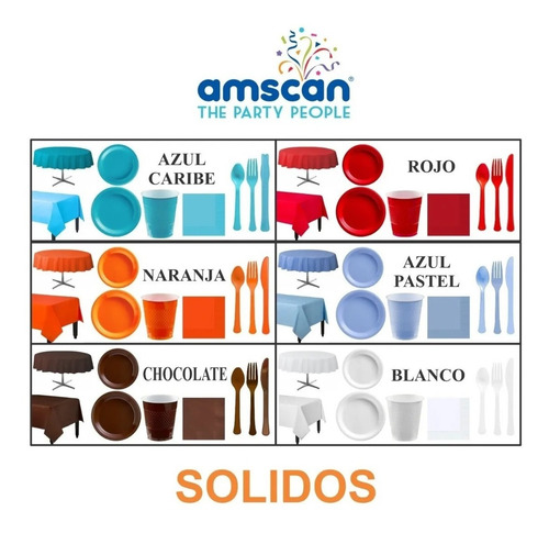 Cuchillos De Plástico Reusable Varios Colores Amscan 40 Pzas