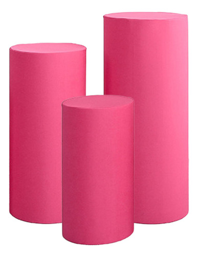 3 Uds Cubiertas De Pedestal Cilíndrico Soporte De Zócalo