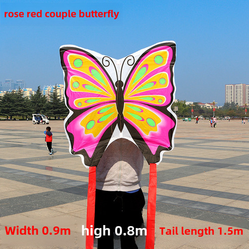 Cometa De Pareja Mariposa Azul Hongyun Caricatura