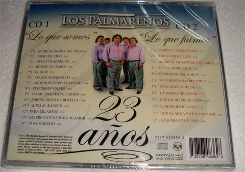 Los Palmareños 23 Años Doble Cd Sellado / Kktus