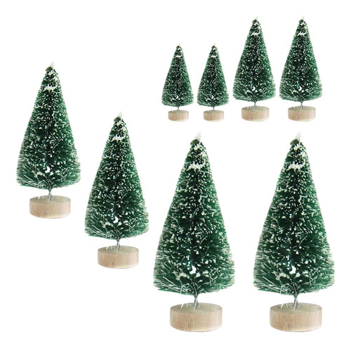 8 Uds. Cepillo De Botella De Árbol De Pino En Verde Oscuro