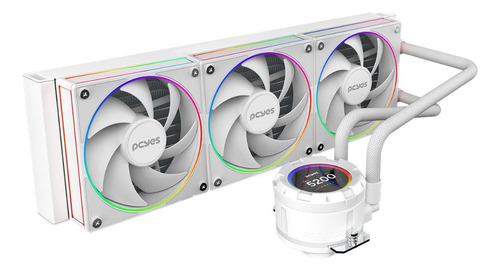 Water Cooler Pcyes Vision 360mm White Ghost Tela Lcd 2,1