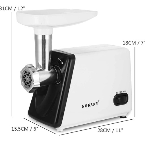 Molino Eléctrico De Carne Sokany Accesorios Doméstico 2500w