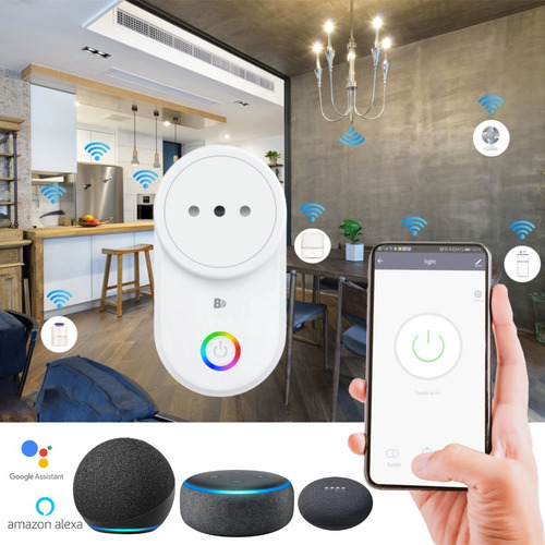 Imagen 2 de 6 de Enchufe Wifi Inteligente 220v 10a- Alexa Y Google Home