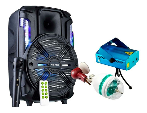 Combo Fiesta Parlante Karaoke +mini Proyector +led +porta