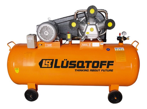 Compresor Lusqtoff 300l 7.5hp Correa Tricilíndrico Trifásico