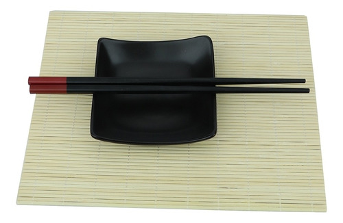 Jogo Com 6 Peças Para Sushi Em Bambu E Ceramica Dynasty