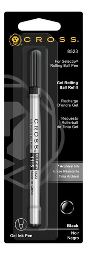 Cartucho Roller Tanque Cross Gel Refill Original Trazo Medio