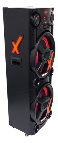 Caixa Som Amplificada 2900w Rms Usb Led Microfone Sem Fio