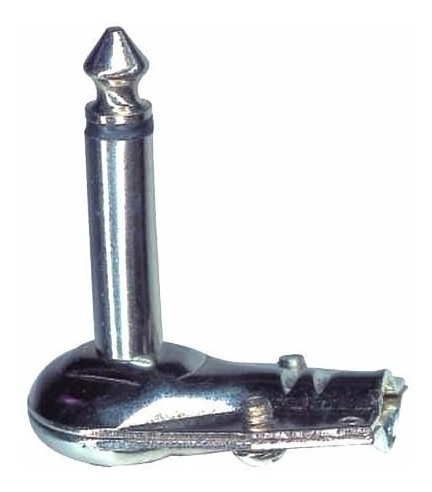 Pack X 20 Fichas Conector Plug Metalico 6.5 90° Acodado Mono