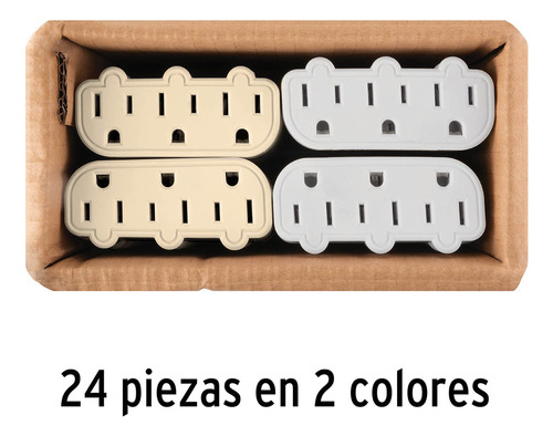 Multicontacto Triple 2 Polos 1 Tierra Granel Voltech 47199
