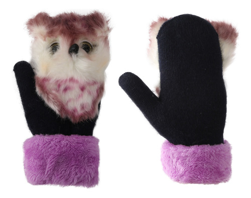 Guantes De Punto Con Estampado En Q Para Otoño E Invierno, C