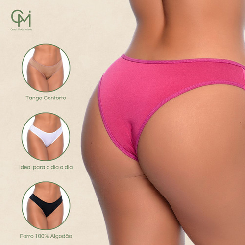 K/ Com 10 Calcinhas Modelo Tanga Microfibra Conforto Oferta