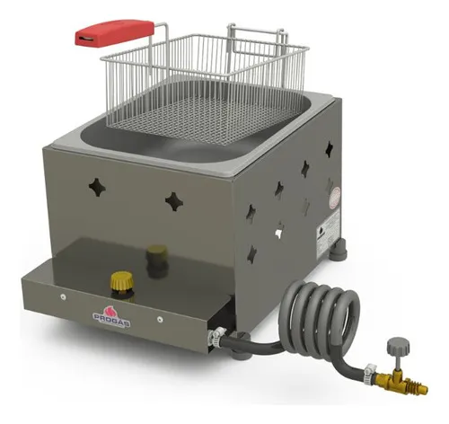 comprar Fritadeira À Gás Progás Pr-10G Retangular 1 Cesto Fritadeira Industrial Com Cuba