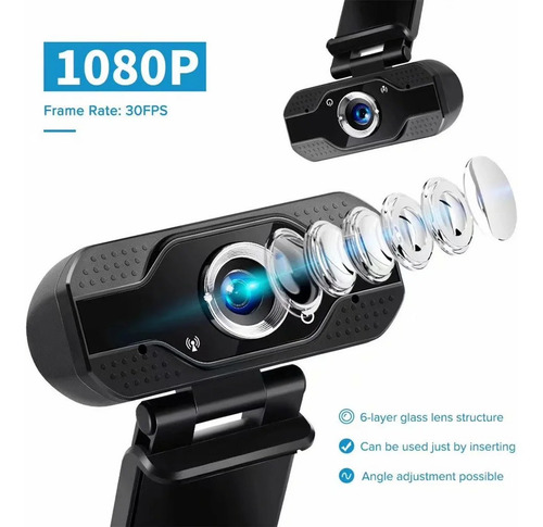 Webcam Stand+1080p Hd Câmera Usb Com Microfone