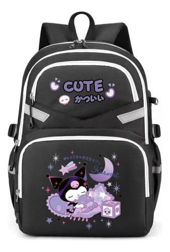 Jh- Mochila Escolar De Diseño Gráfico De Animación Kuromi D