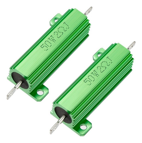 2 Resistencias De Carcasa De Aluminio 50w 2 Ohm Bobinadas