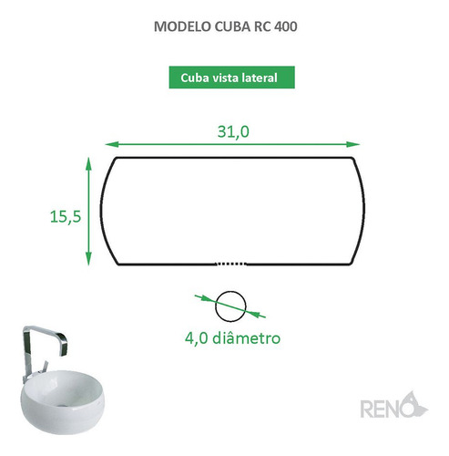 Cuba Branca Com Torneira Monocomando E Válvula Click Preta