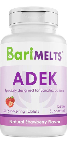 Barimelts Adek 60 Fast Melting Tablets Sabor Sin Sabor