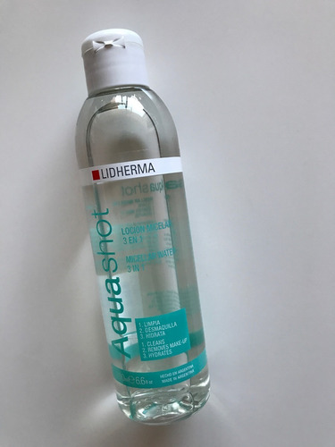 Imagen 4 de 7 de Agua Micelar Aquashot Locion 190ml Lidherma
