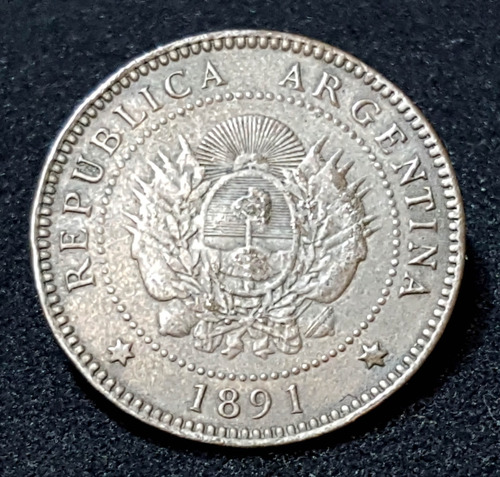 Moneda Argentina 1 Centavo. Patacón. Cobre. Año 1891. 55064