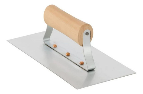 Llana Metalica Acero Inoxidable Liso Fratacho Condor 12x25cm