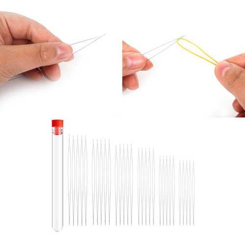 Conjunto De Agulhas Para Olhos Grandes Com Garrafa
