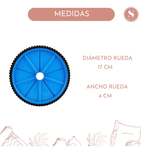 Imagen 2 de 10 de Rueda Ejercicios Abdominal + Mini Alfombra