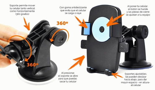 Imagen 6 de 10 de Soporte Para Celulares Con Sopapa One Touch