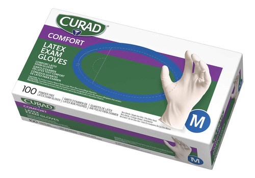 Curad, Guantes De L&aacute;tex Sin Talco Para Examinaci&oacu