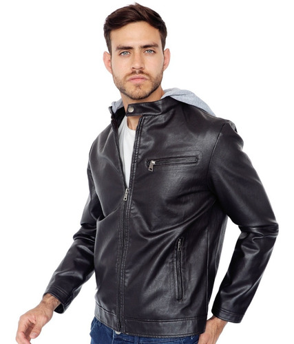 Imagen 1 de 4 de Chamarra Roosevelt Biker Vini Piel Slim Fit Super Calidad