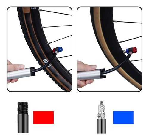 Bomba De Aire Manual Compacta Para Bicicleta, 160 Psi,