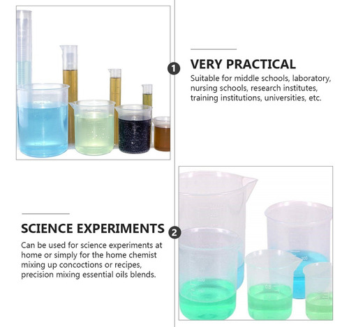 1 Juego De Vasos De Precipitados Science Cylinder Science