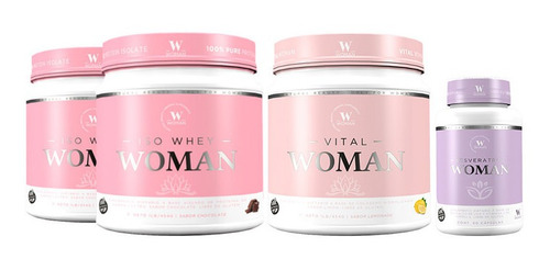 Vital Woman + Resveratrol + Iso Whey Woman Chocolate X 2 Un