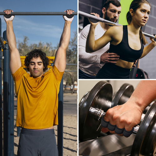 Almohadillas De Agarre Neopreno Gym Grip 2023 Negro Y Azul