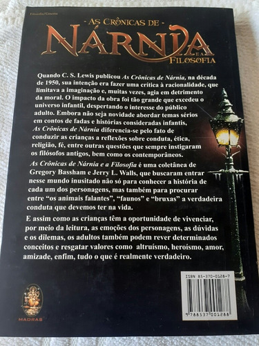 Livro As Crônicas De Nárnia A Filosofia Leão/feiticeira/novo