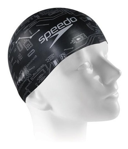 Touca Natação Speedo Flat Cap Special Edition 528826 Cor Preto Tamanho Único