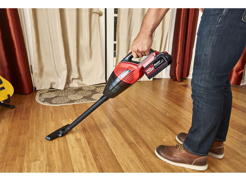 Aspiradora De Mano Inalámbrica De 20 V (bauer) Color Negro Y Rojo