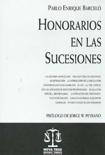 Honorarios En Las Sucesiones - Barcelo, Pablo E
