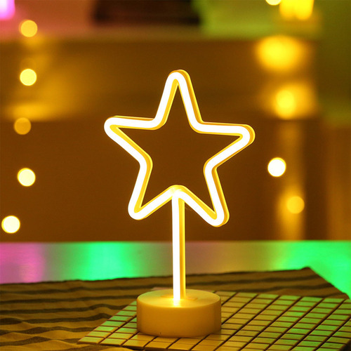 Luces Decorativas Led De Neón En Forma De Estrella De Cinco